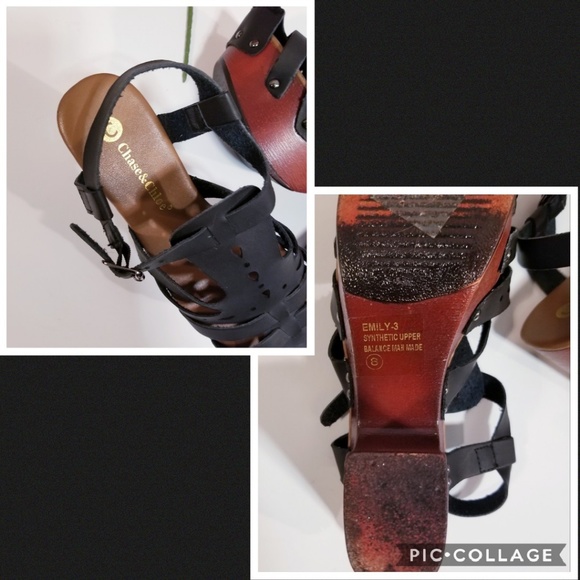 CHASE & CHLOE PLATFORM HEELS SIZE 8 - Picture 6 of 8